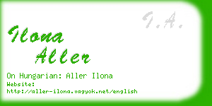 ilona aller business card